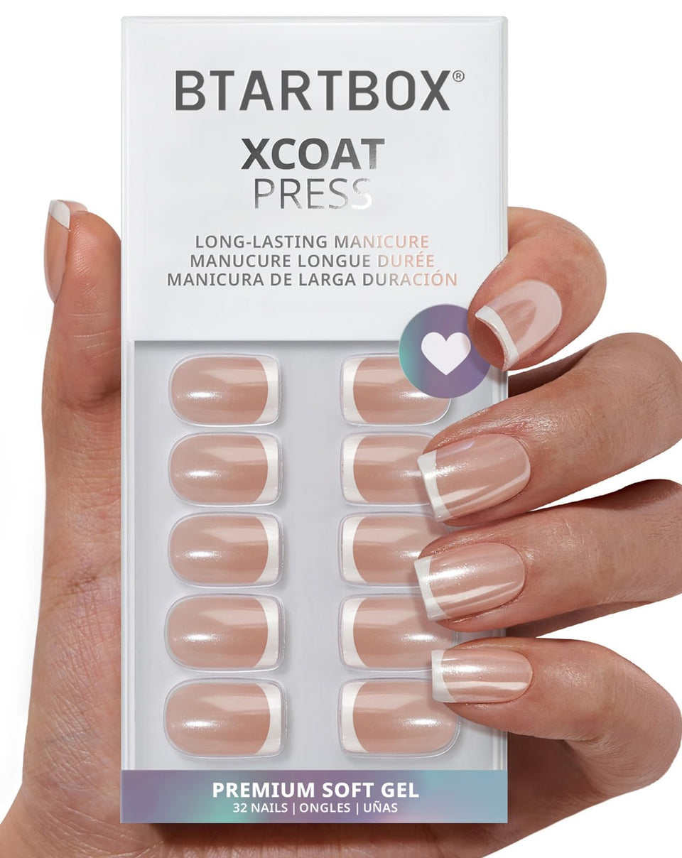 BTArtbox front packaging showing kit contents and elegant chrome French tips