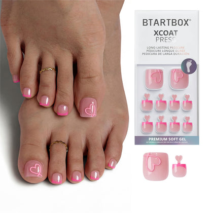 BTArtbox front packaging shot showing hot pink French-tip design and kit contents benefit: clear product overview