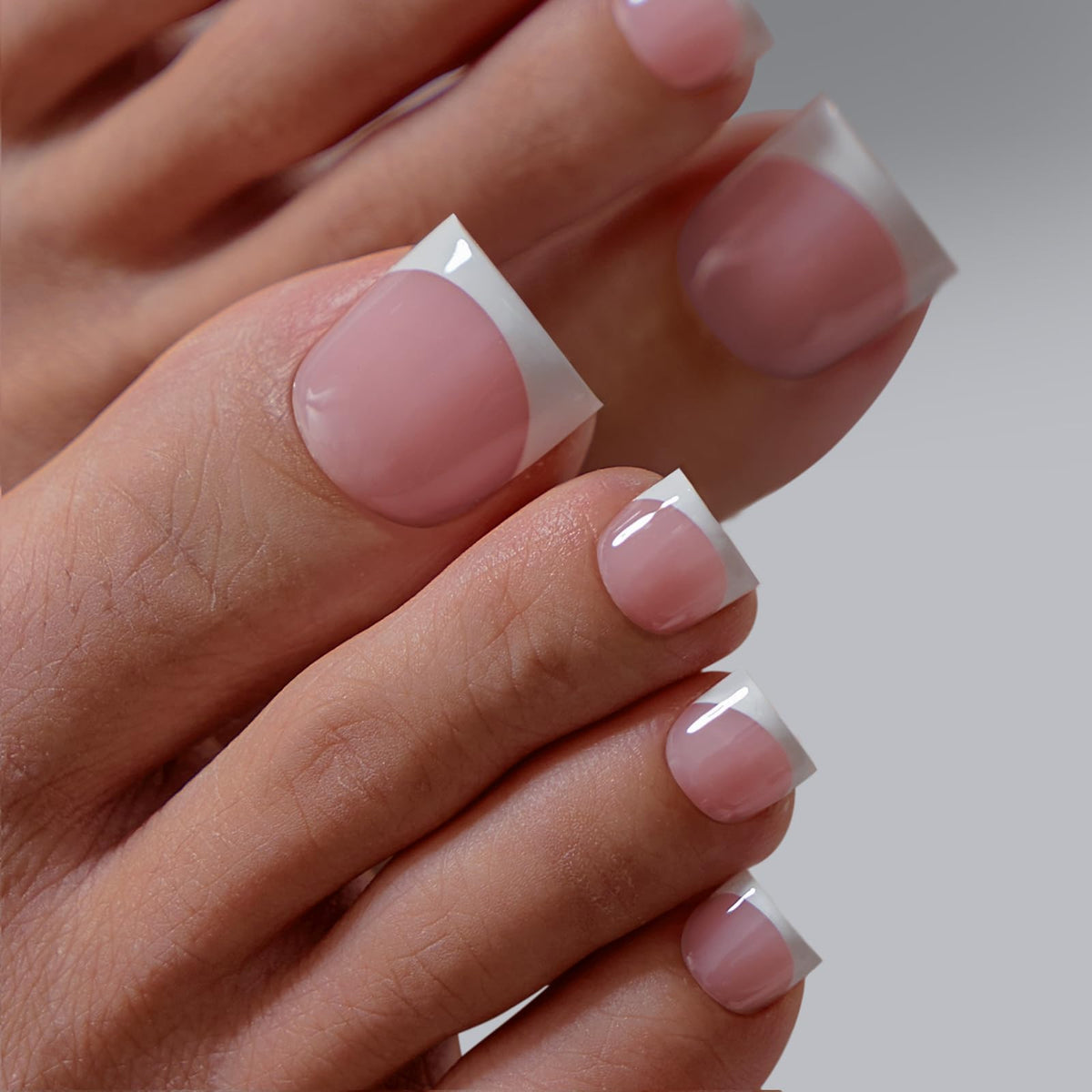 BTArtbox front packaging showing kit contents and French tip look for easy at-home pedicures
