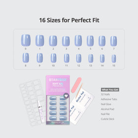 BTArtbox nails worn while typing to show durability and everyday practicality