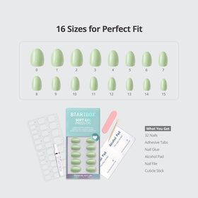 BTArtbox kit contents with glue, tabs, file and prep pads for easy application