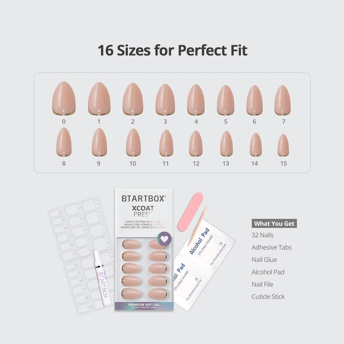 BTArtbox included tools arrangement with glue and file for easy professional results