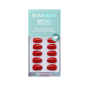 BTArtbox kit contents with glue, tabs, file, and prep pad for complete at-home application