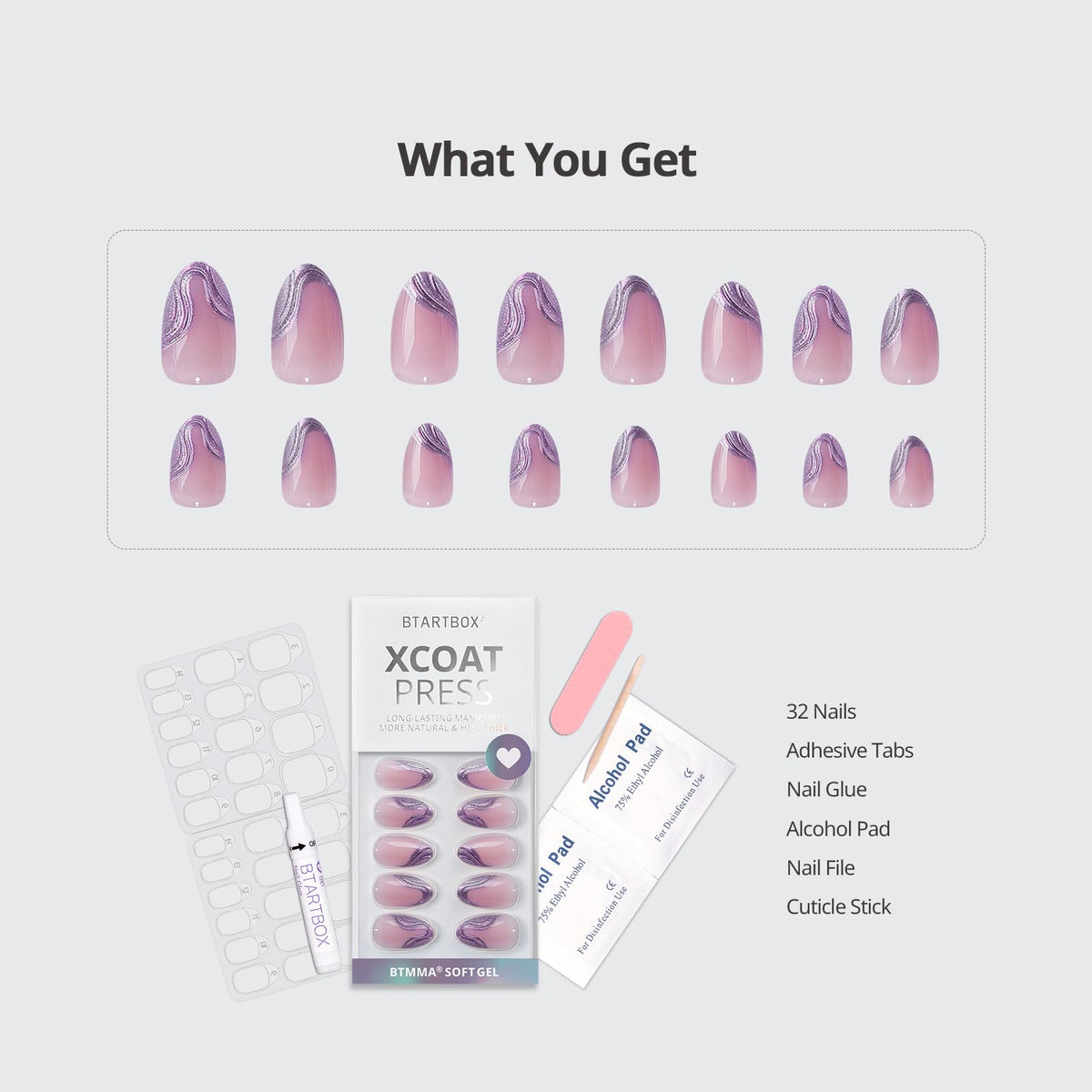 BTArtbox nails curing under UV lamp during application for secure long-lasting bond