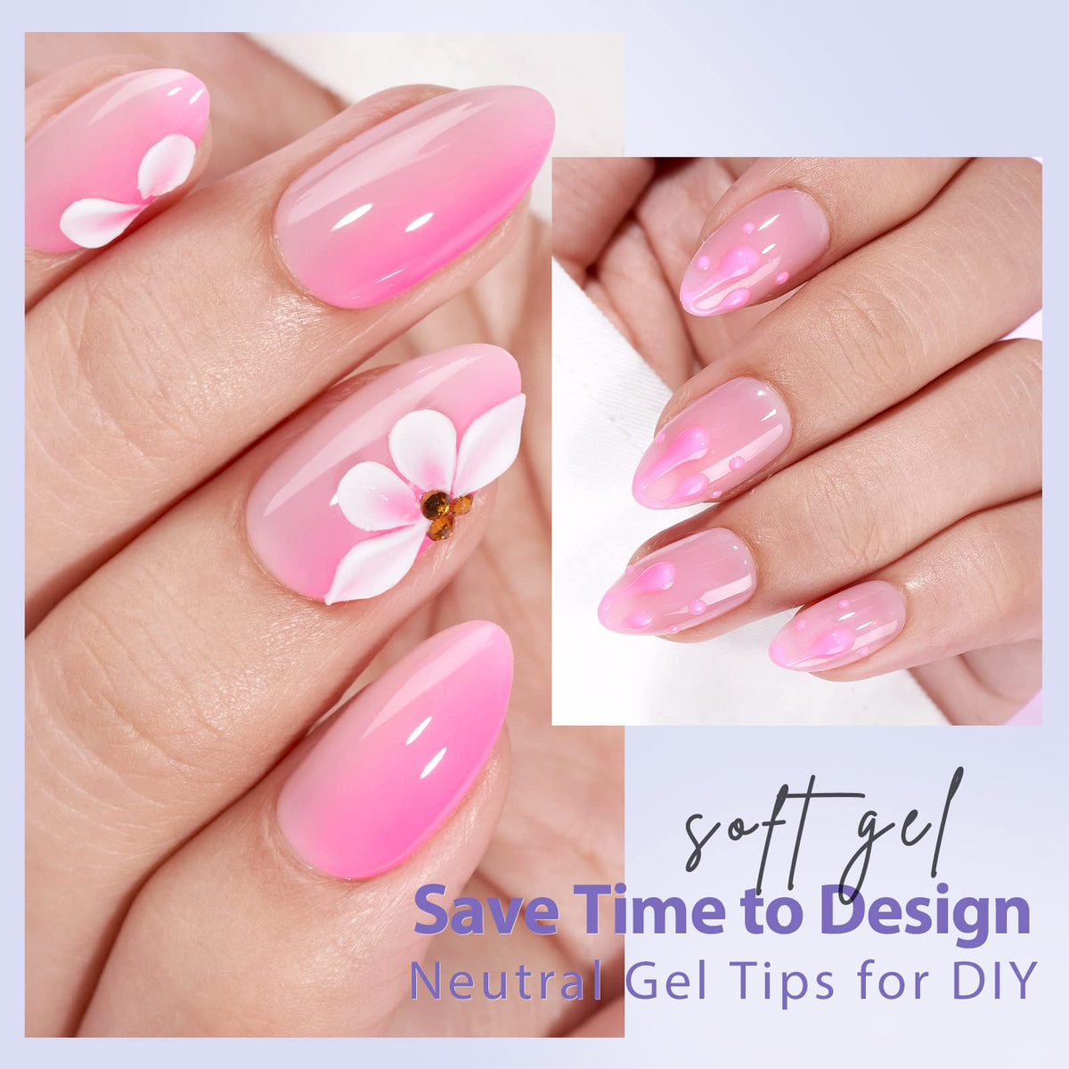 BTArtbox worn short almond pink nails showing natural matte elegance