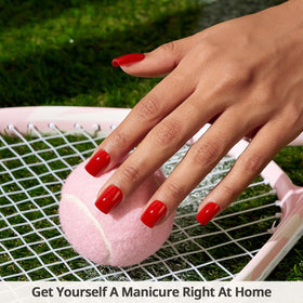 BTArtbox nail surface close-up highlighting builder gel topcoat for chip-resistant shine