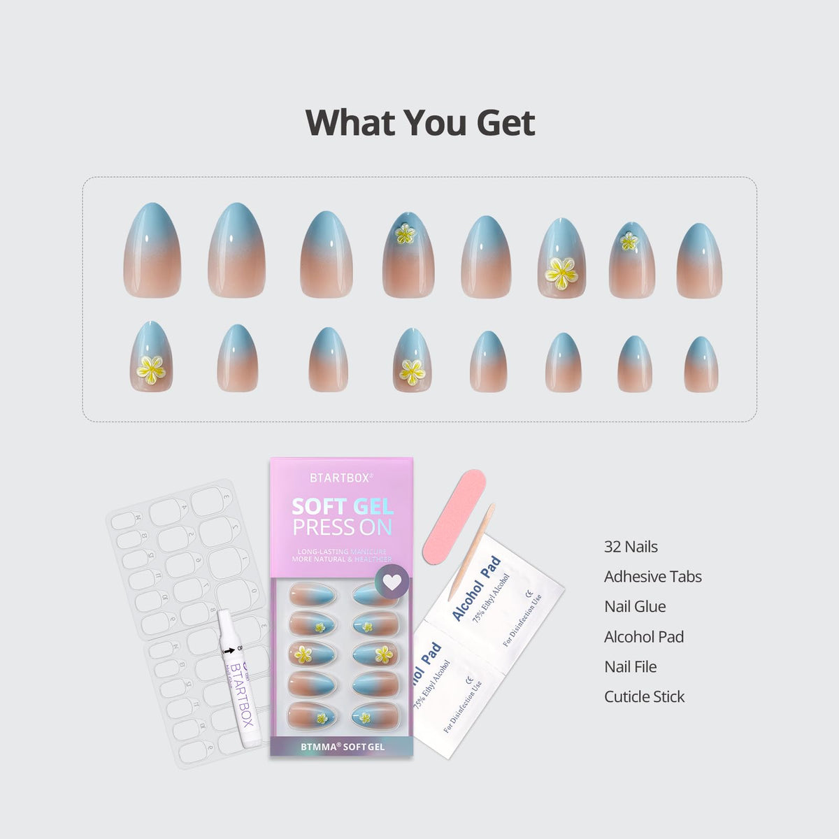 BTArtbox nails on hand demonstrating size range and realistic fit