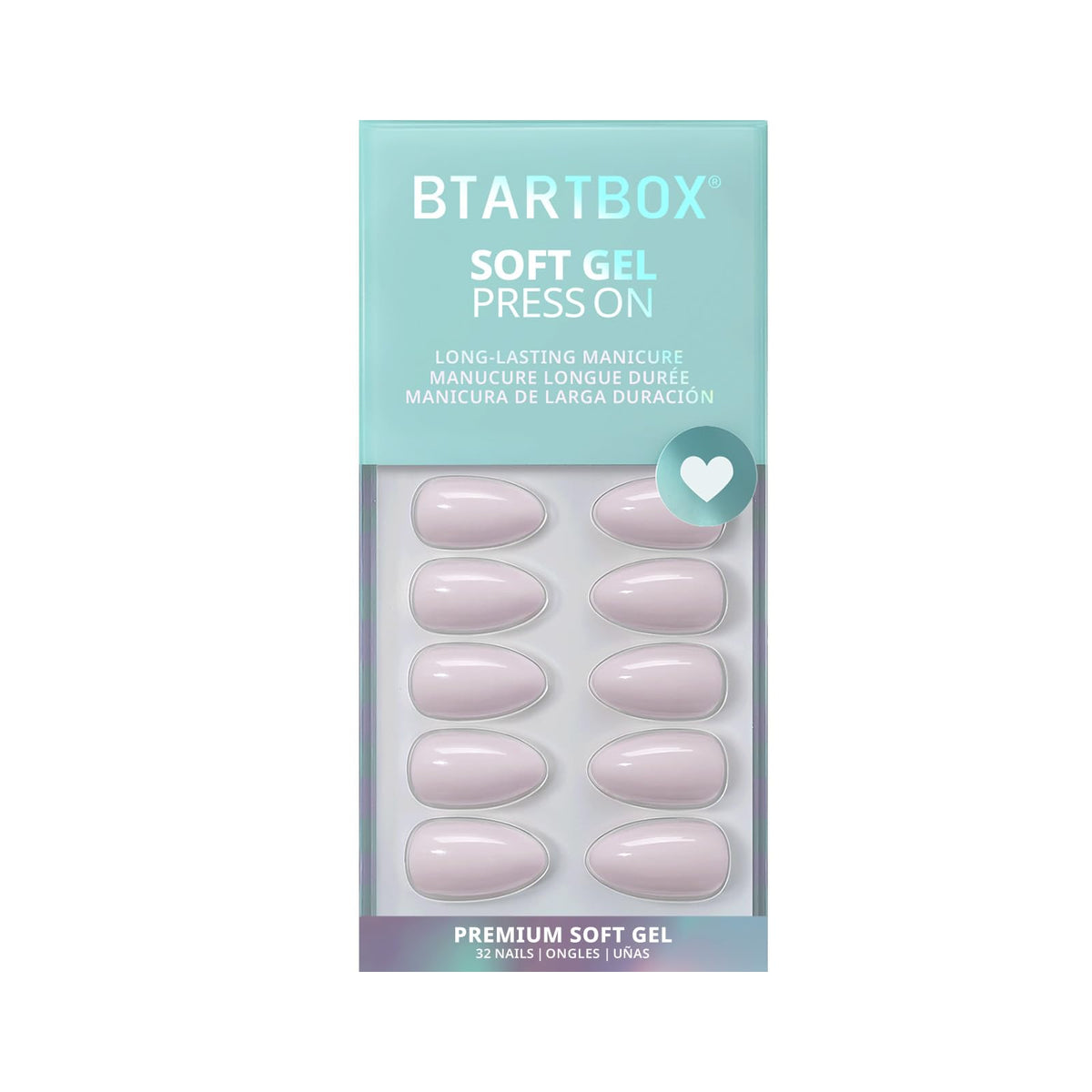 BTArtbox nails next to a ruler to show short almond length and realistic scale for wearers