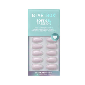 BTArtbox nails next to a ruler to show short almond length and realistic scale for wearers