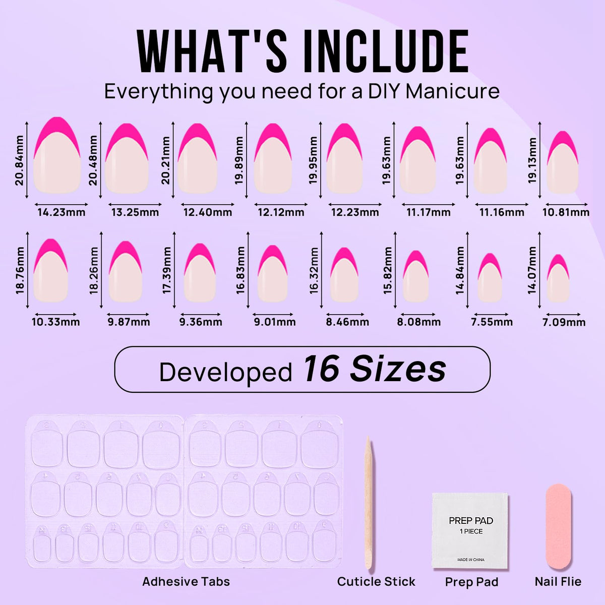 BTArtbox scale comparison on finger showing 16 sizes for custom fit