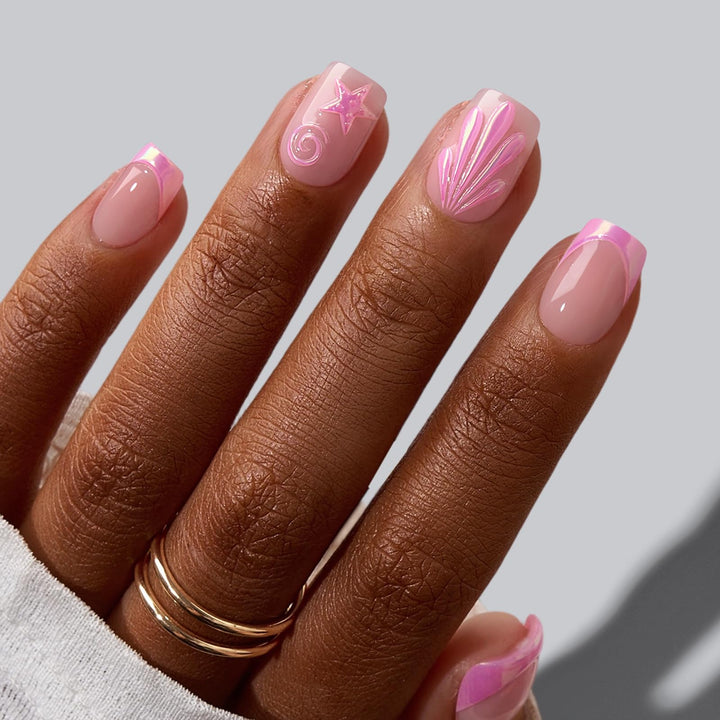 BTArtbox front packaging showcasing the Shell Glow French tip kit benefit quick setup