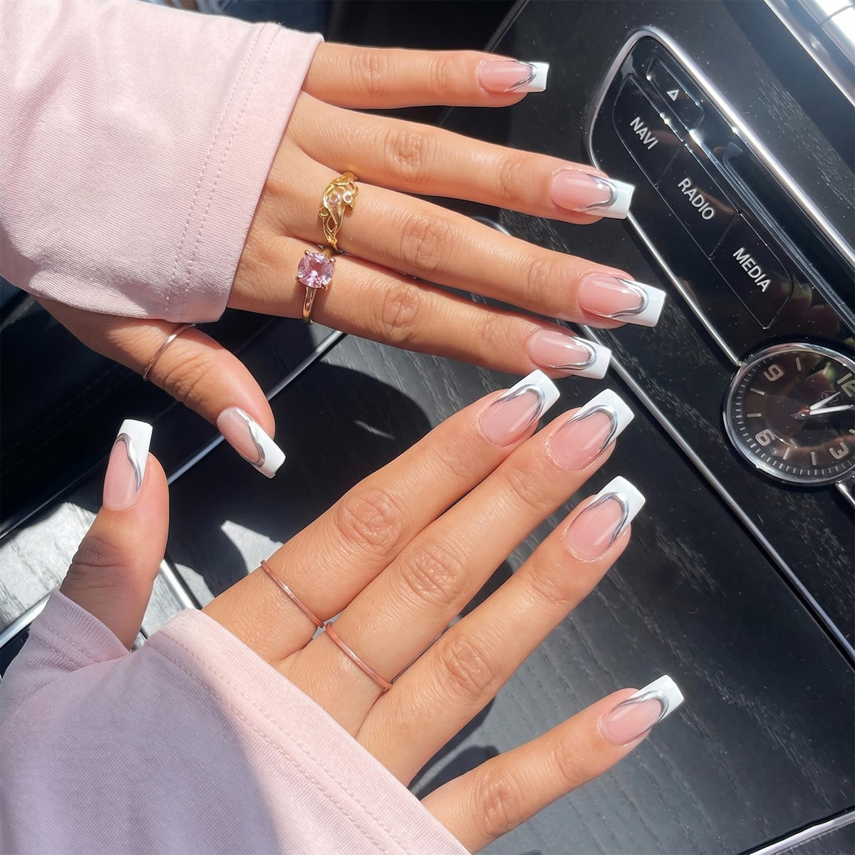 BTArtbox side profile of short square tip nails showing natural shape and comfort