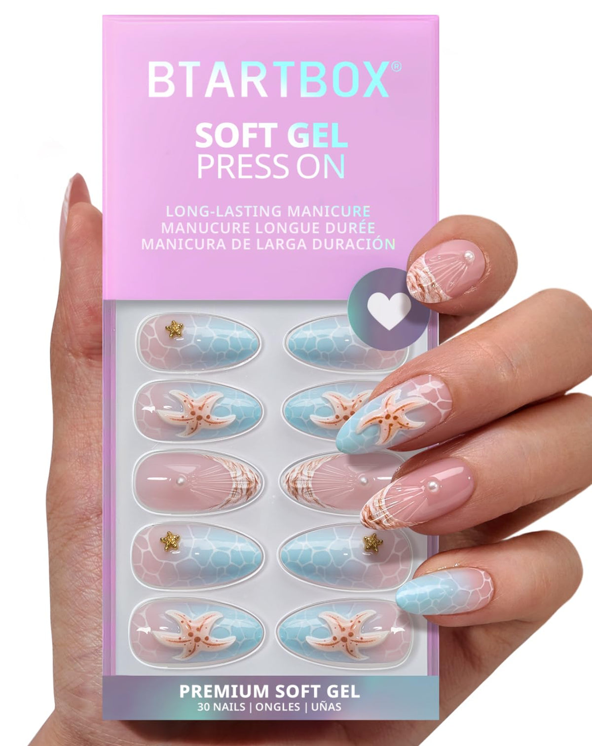 BTArtbox side view showing almond nail profile for natural-looking curve benefit
