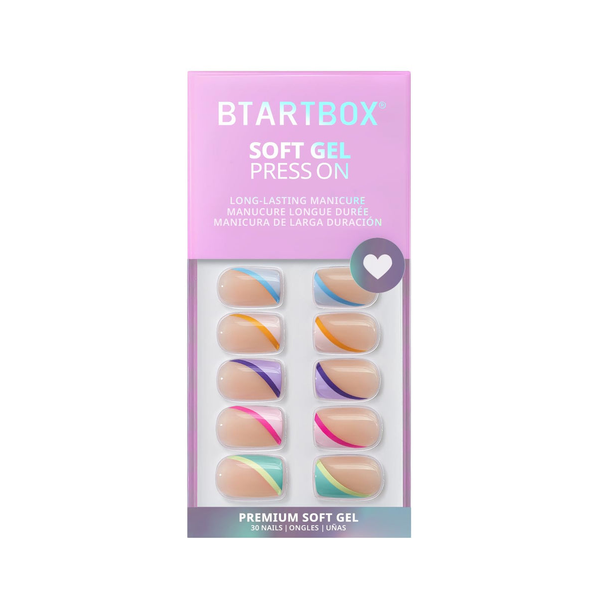 BTArtbox size chart with multiple nails highlighting precise fit options