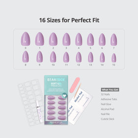 BTArtbox sizing display with 16 sizes visible to ensure precise fit and comfortable wear