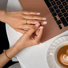 BTArtbox nail surface texture and glossy top coat demonstrating chip-resistant finish advantage