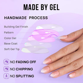 BTArtbox nail texture with glossy top coat demonstrating chip-resistant shine