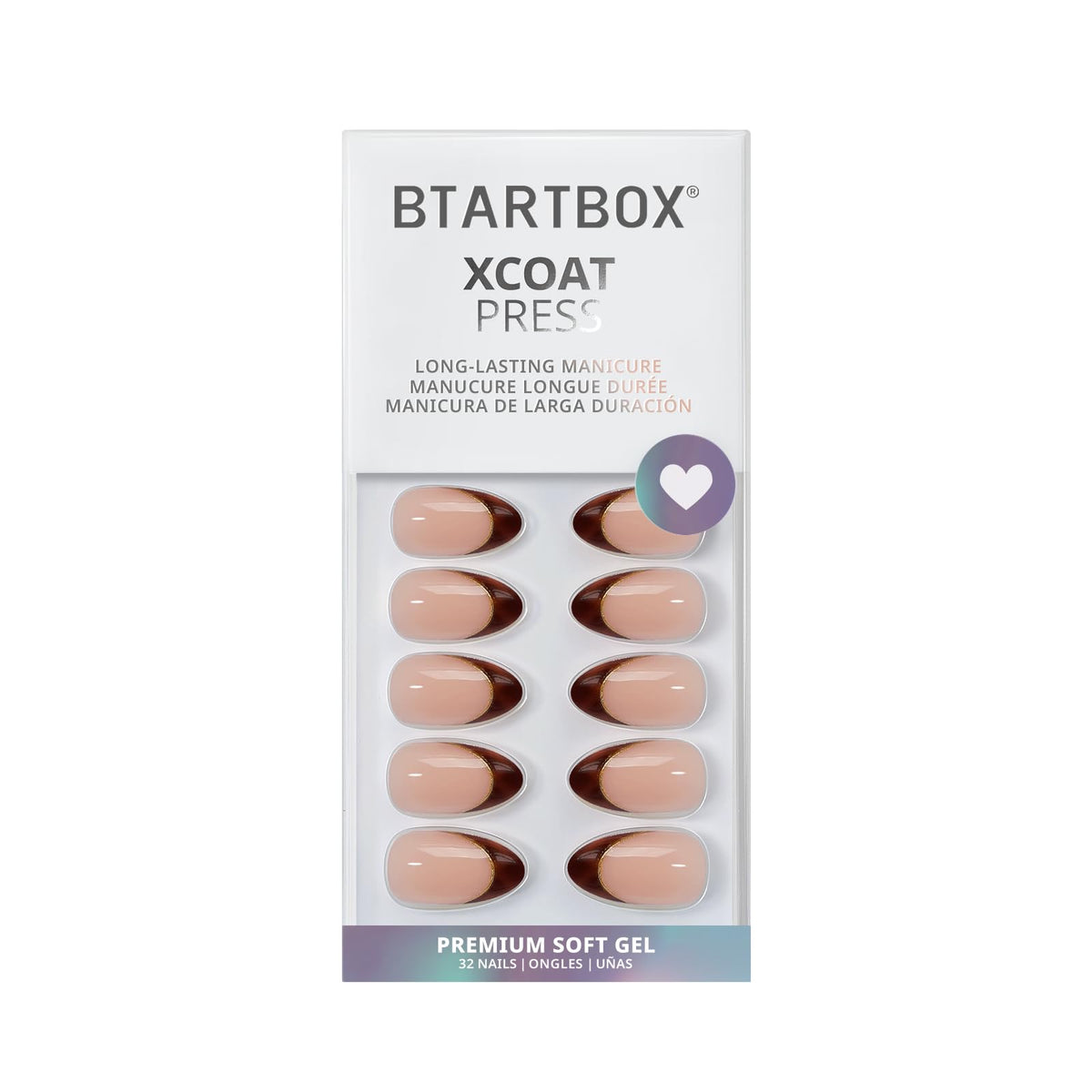 BTArtbox winter French tip texture close-up highlighting glossy finish