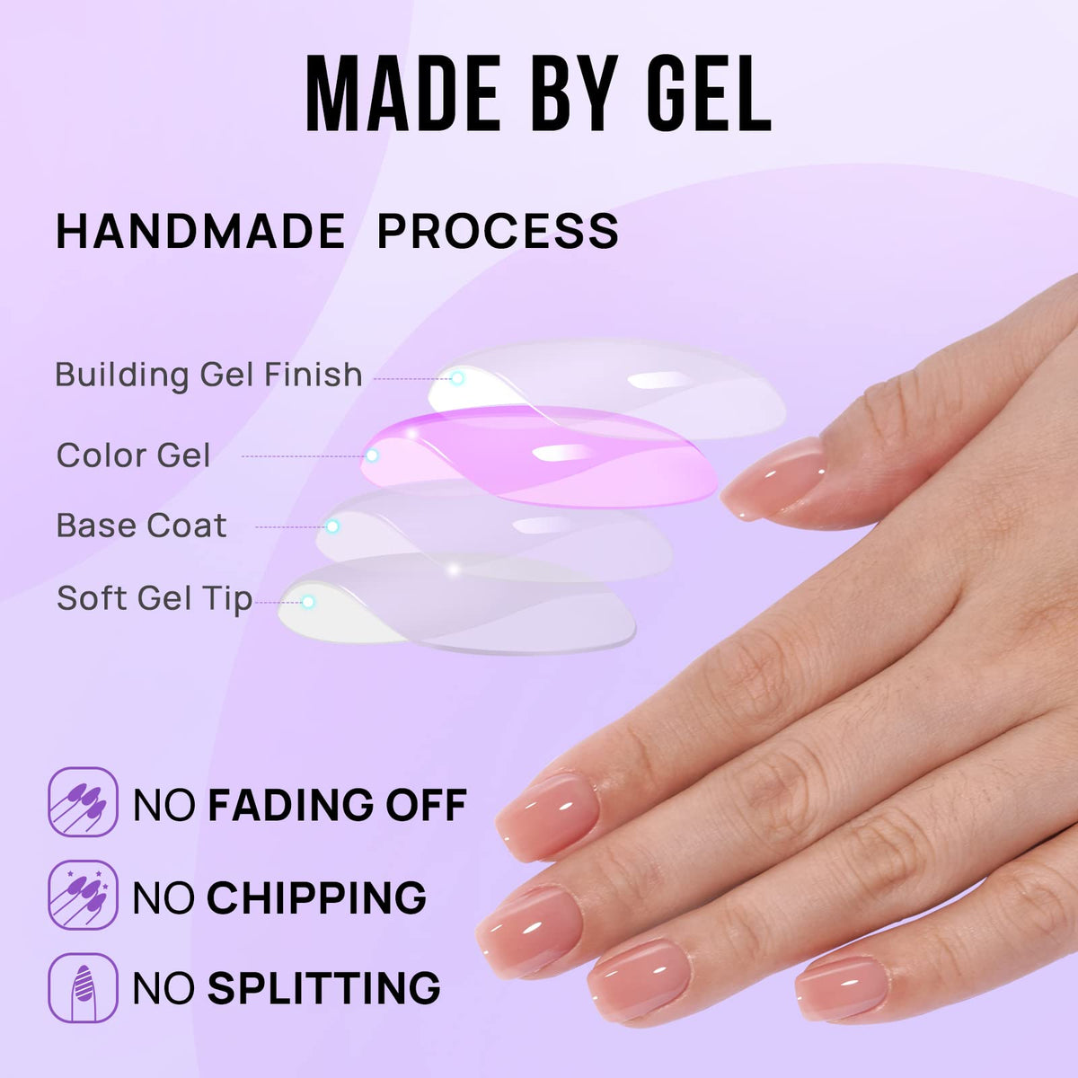BTArtbox nails applied on hand in lifestyle scene for a natural polished look