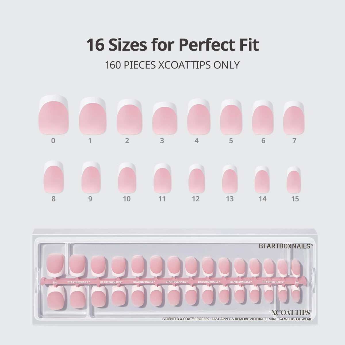 BTArtboxnails open kit with 160 nails demonstrating full manicure supply
