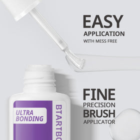 BTArtboxnails clear glue droplet demonstrating quick air-dry clarity