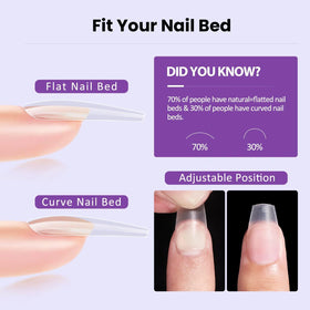 BTArtboxnails cured tip with rhinestone decoration showing secure adhesion and finished look
