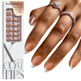 BTArtboxnails front packaging showing brown French design and contents