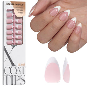 BTArtboxnails front packaging showing ready-to-apply French gel tips and benefits