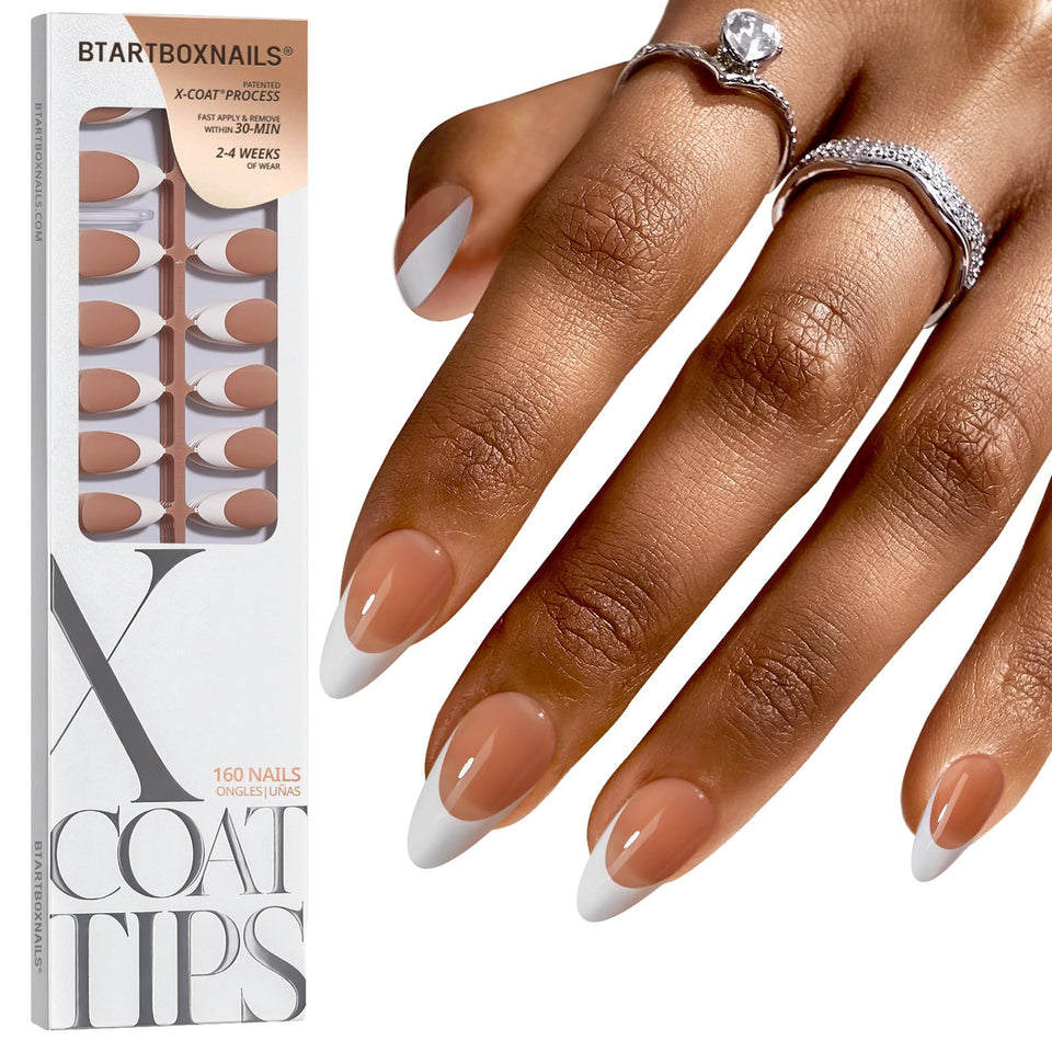BTArtboxnails packaging showing full set and 150 tips for quick French manicures