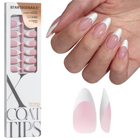 BTArtboxnails front packaging showing full 150-piece French tip set and quick-start benefit