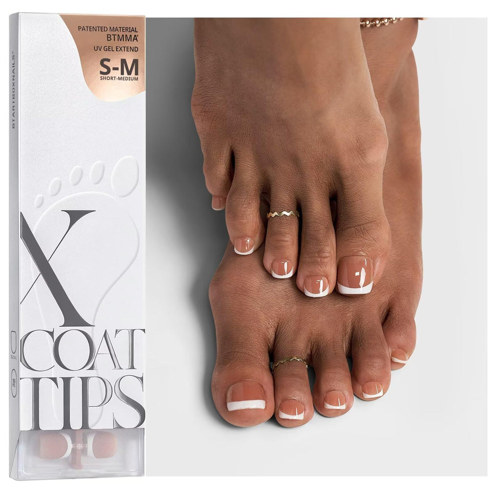 BTArtboxnails front packaging showing 160pcs and brown French look benefits quick use