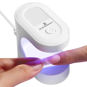 BTArtboxnails mini lamp front view showing compact design and fast curing