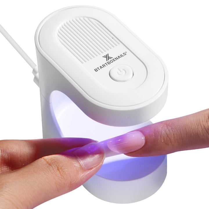 BTArtboxnails mini lamp front view showing compact design and fast curing