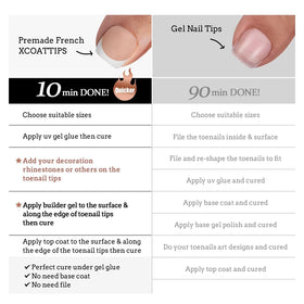 BTARTBOXNAILS open box revealing 160 tips organized by size for easy selection
