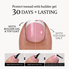 BTArtboxnails toe tips next to ruler for scale and true-to-size fit