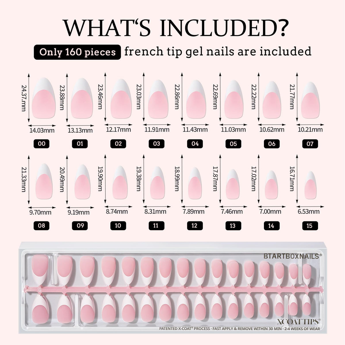 BTArtboxnails side profile showing tapered fit that reduces gaps and improves comfort
