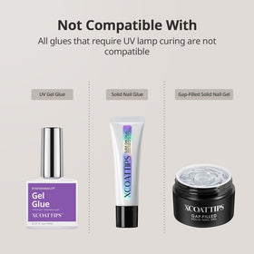 BTArtboxnails glue bottle next to coin for size scale and travel-friendly convenience