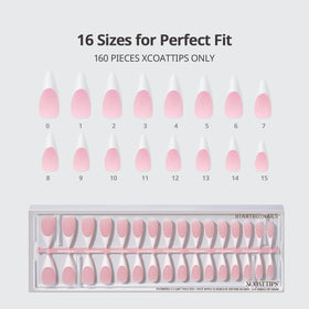 BTArtboxnails size selection laid out by width, benefit: precise personalized fit