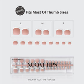 BTArtboxnails toe tip shown on sandal demonstrating natural look and secure hold