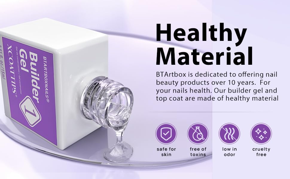 BTARTBOXNAILS top coat bottle with glossy cured nail demonstrating long-lasting high shine