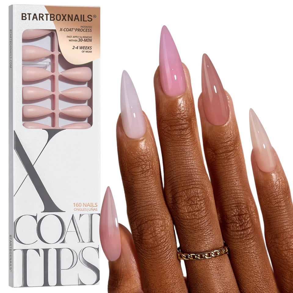 BTArtboxnails front packaging showing full 160-piece set and benefits