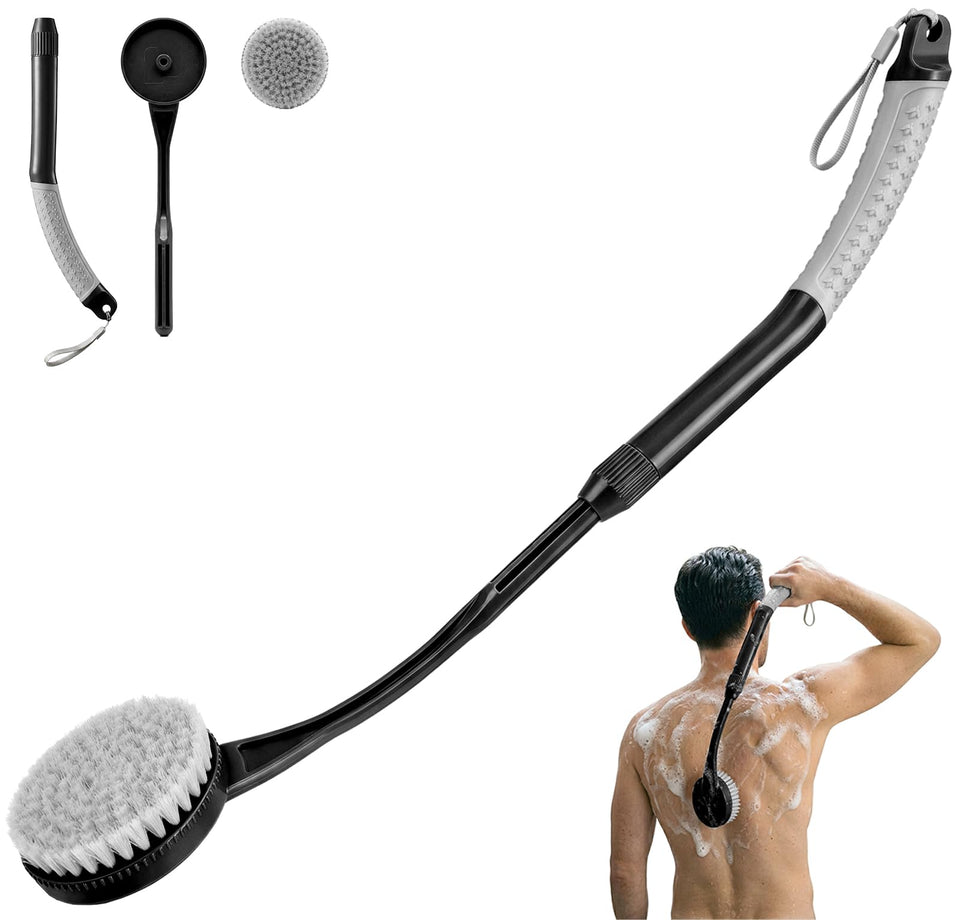 BTideas front view showing brush and packaging, highlights easy reach