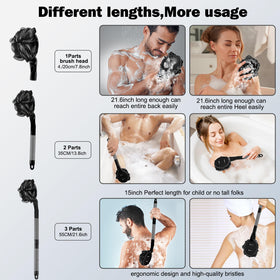 BTideas in-shower use reaching upper back with secure non-slip grip