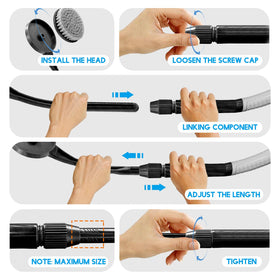 BTideas detachable head removed for cleaning and quick drying