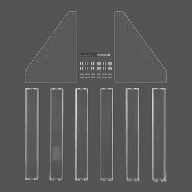 BTremary assembly hardware and screwdriver laid out for easy setup benefit tool-included