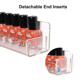 BTremary shelf filled with varied nail polish bottles demonstrating high-capacity visibility