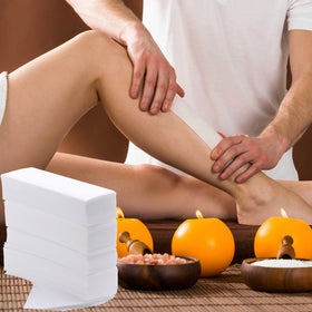 BTYMS waxing setup in bathroom showing convenient at-home use