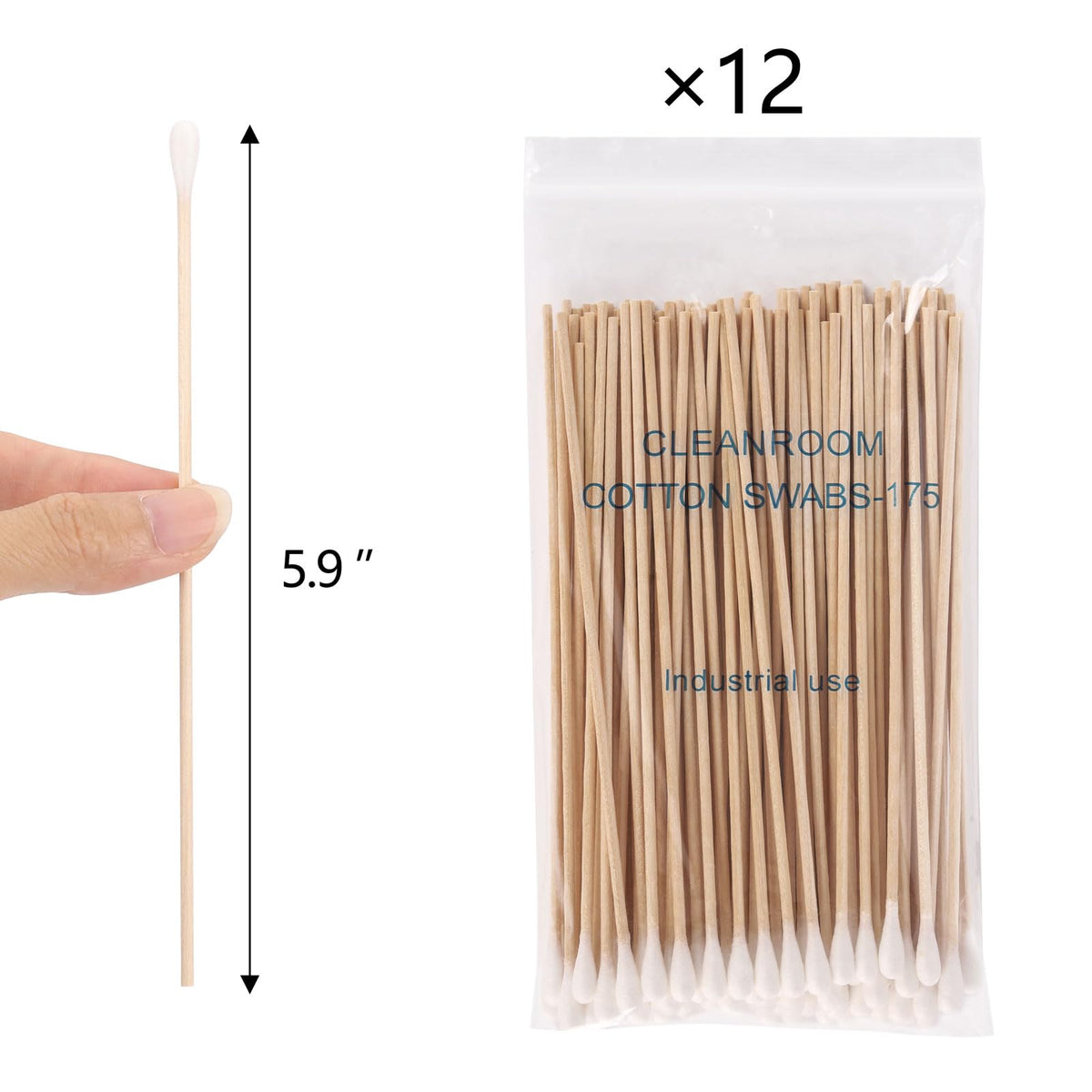 BTYMS close-up of 100% cotton tip texture providing soft absorbency benefit