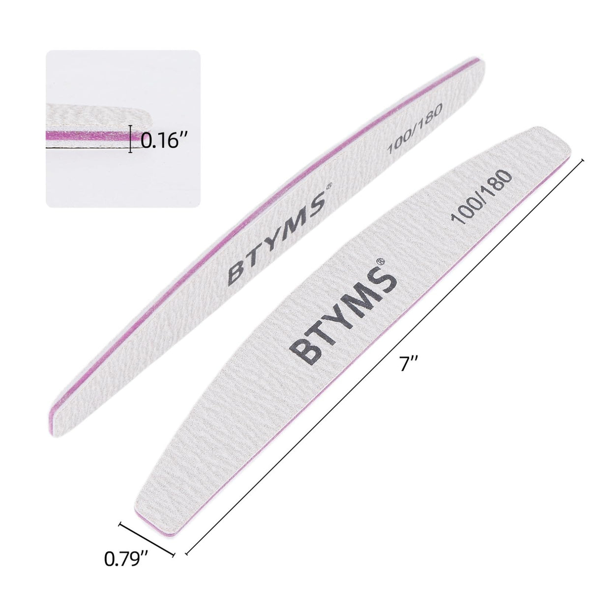 BTYMS close-up of 100/180 grit texture for precise shaping benefit