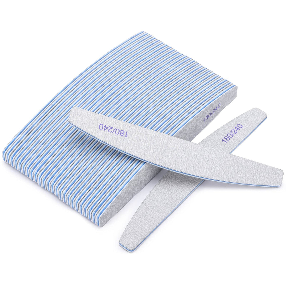 BTYMS front packaging of 25 double-sided emery boards showing convenience and value